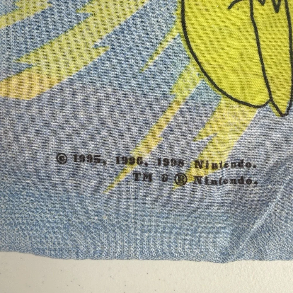Vtg 90s 1998 Pokemon Ash & Pikachu Double Sided Pillowcase 19x28